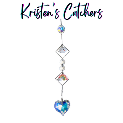 Rainbow Hearts Sun Catcher