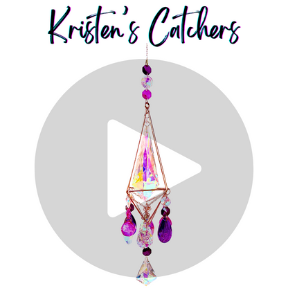 Purple Prism Party 3D Geometric Sun Catcher