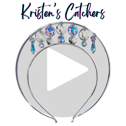 Clear and AB Blue Silver Single Layer Crystal Crown