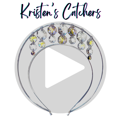 Clear and AB Yellow Silver Crystal Crown