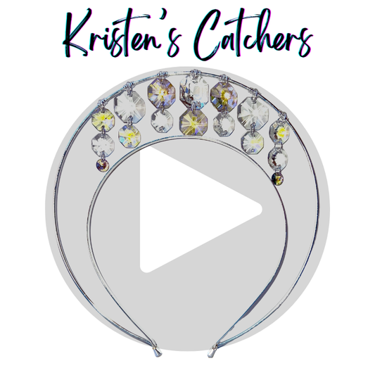 Clear and AB Yellow Silver Crystal Crown
