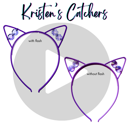 Lavender Purple Crystal Cat Ear Headband