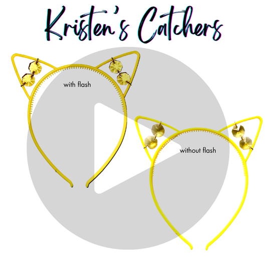 Morning Rays Yellow Crystal Cat Ear Headband