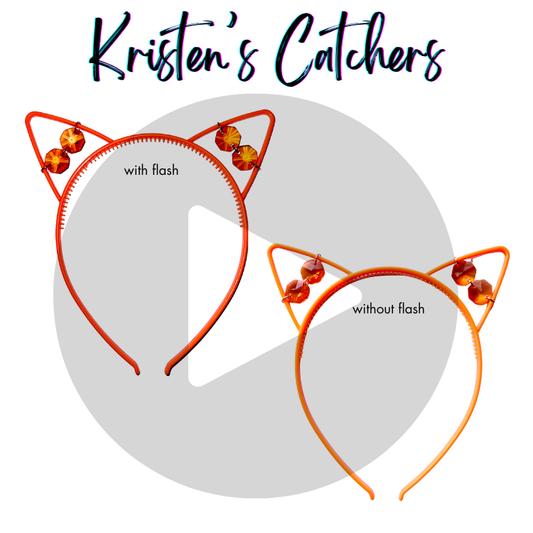 Tangerine Dream Crystal Cat Ear Headband