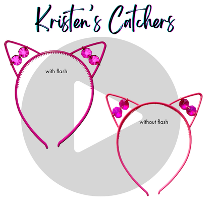 Magenta Crystal Cat Ear Headband