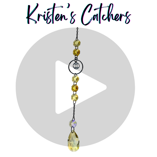 Gemini Air Sign Gunmetal Astrology Sun Catcher