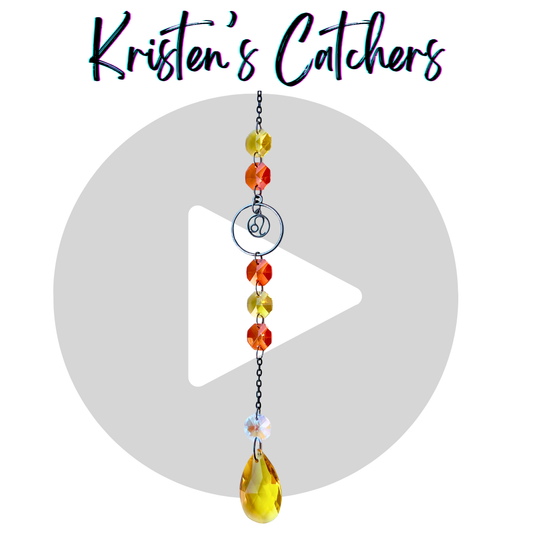 Leo Fire Sign Gunmetal Astrology Sun Catcher