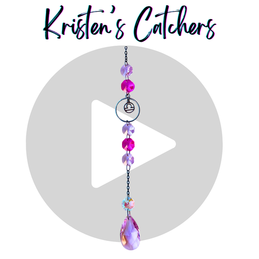 Libra Air Sign Gunmetal Astrology Sun Catcher