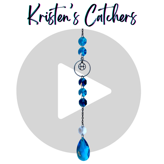 Pisces Water Sign Gunmetal Astrology Sun Catcher