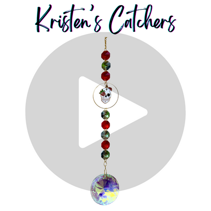 floral skull single strand sun catcher