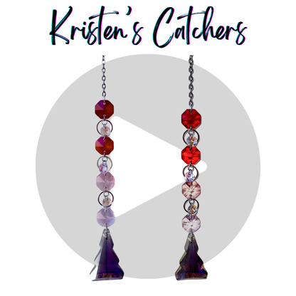 Red Gradient Tree Sun Catcher