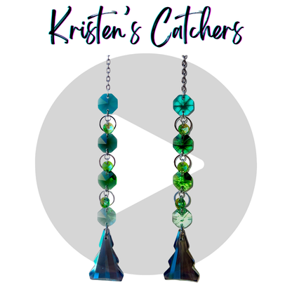 Green Gradient Tree Sun Catcher