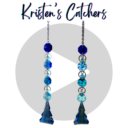 Blue Gradient Tree Sun Catcher