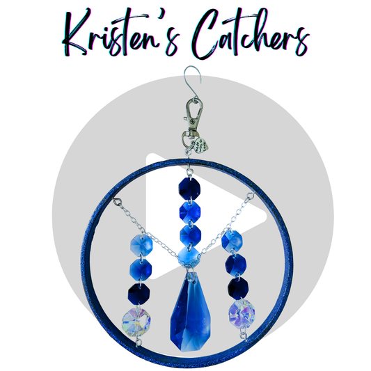 Sapphire Sparkle Glitter Frame Sun Catcher