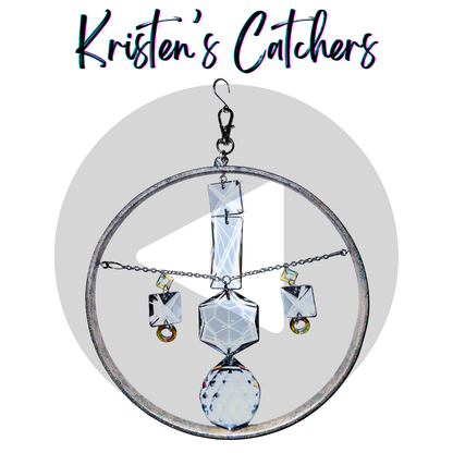 Geometric Cascade Glitter Frame Sun Catcher