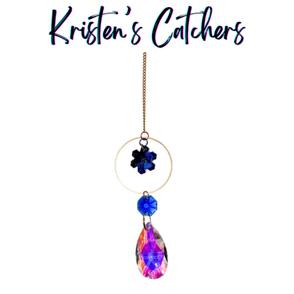 Sapphire Flower Sun Catcher