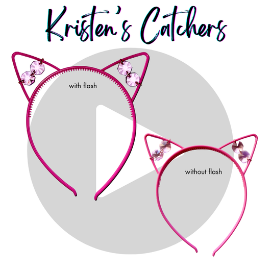 Bubblegum Pink Crystal Cat Ear Headband